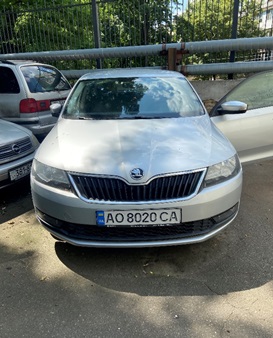 Автомобіль SKODA, модель SPACEBACK, легковий загальний хетчбек-В, рік випуску 2018, сірого кольору, номер державної реєстрації  AO8020СА, номер кузова TMBEC2NH1KB100221. Основні засоби в кількості 15 одиниць.