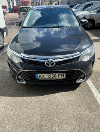 Автомобіль TOYOTA, модель CAMRY, легковий седан, рік випуску 2016, чорного кольору, номер державної реєстрації AХ1558EM, номер кузова JTNBF4FK503033366, інв.№24718. Основні засоби в кількості 22 одиниці