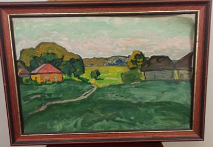 Картина «Хатки на околиці села», інвентарний № 163549