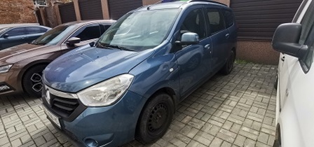 Транспортний засіб RENAULT LODGY, легковий універсал-В, рік випуску 2014, колір-синій, номер державної реєстрації АЕ5146НО, номер кузова, шасі VF1JSRBW450276819