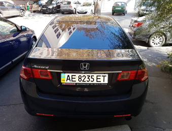 Легковий автомобіль HONDA ACCORD, рік випуску 2011, номер шасі, кузова JHMCU1650CC202614, номер державної реєстрації АЕ8235ЕТ